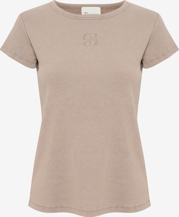 T-shirt My Essential Wardrobe en marron : devant