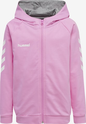 Hummel Sportssweatjakke i pink: forside