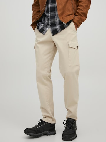 JACK & JONES Regular Cargobroek 'Ollie Bowie' in Beige: voorkant