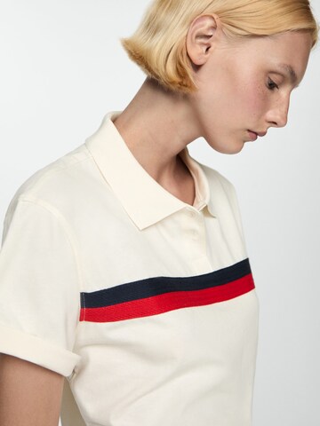 MANGO Poloshirt 'COLE' in Weiß: Vorderseite
