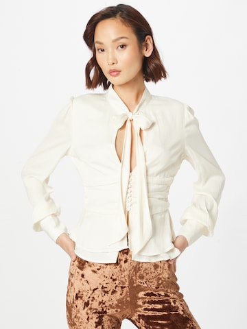 Bardot Blouse in White: front