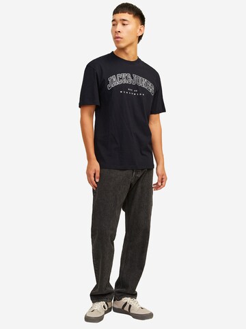 JACK & JONES Shirt 'Caleb Varsity' in Zwart