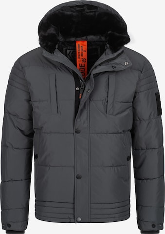 INDICODE JEANS Winter jacket 'Blaise' in Grey: front