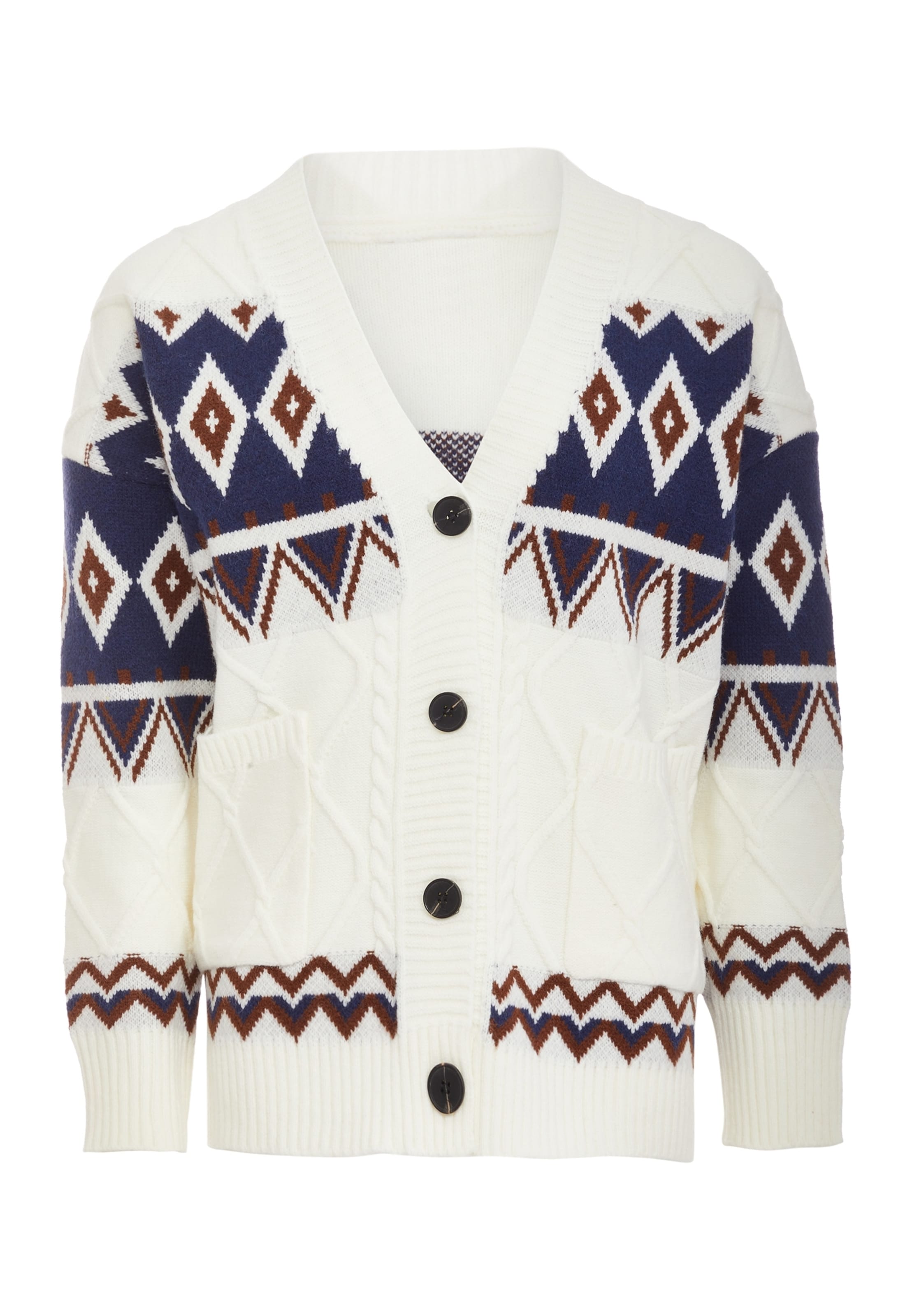 Tanuna - Casaco de malha em branco: frente