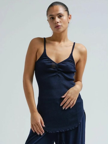 Haut 'Piccola' Seamless Basic en bleu : devant