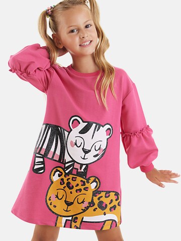Robe 'Leopard Zebra' Denokids en rose : devant