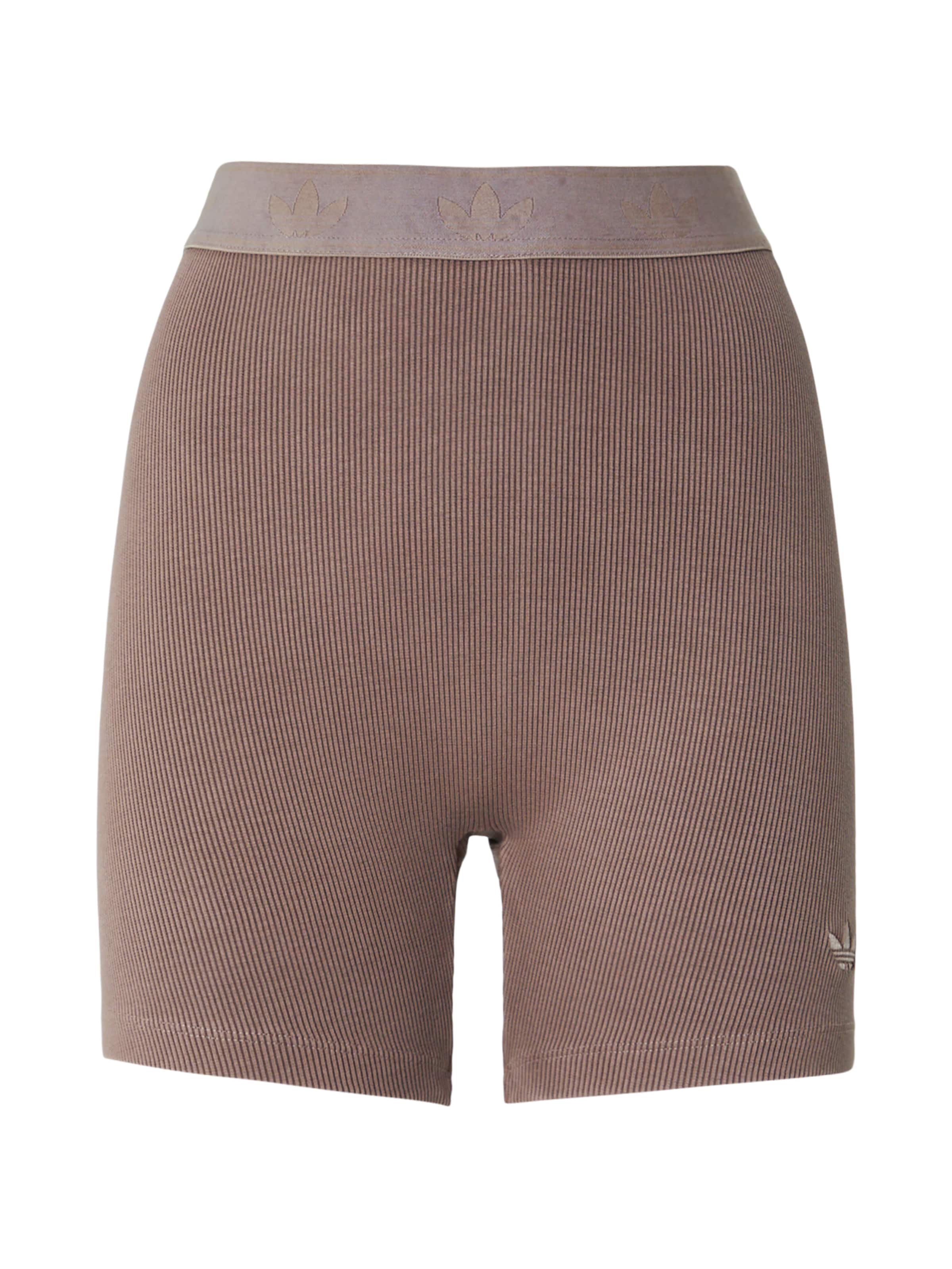 ADIDAS ORIGINALS - Skinny Leggings 'ESS' em castanho: frente