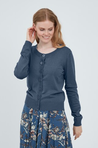 Fransa Knit Cardigan 'ZUVIC 71' in Blue: front