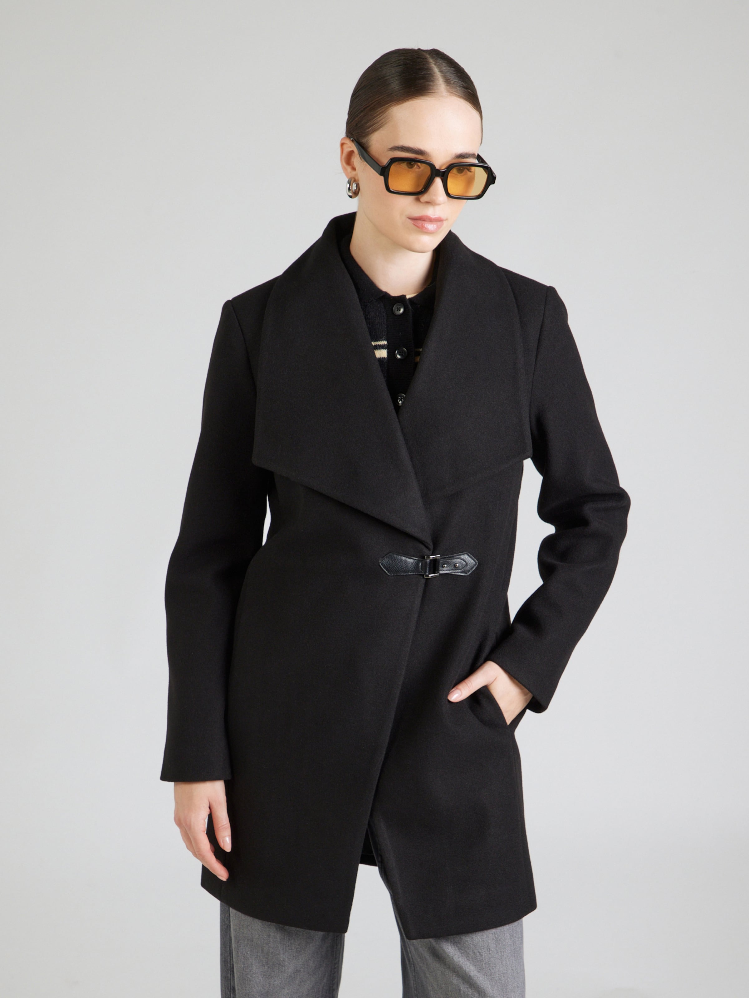 VERO MODA Between-Seasons Coat 'VMPOP NATTIE' in Black | ABOUT YOU