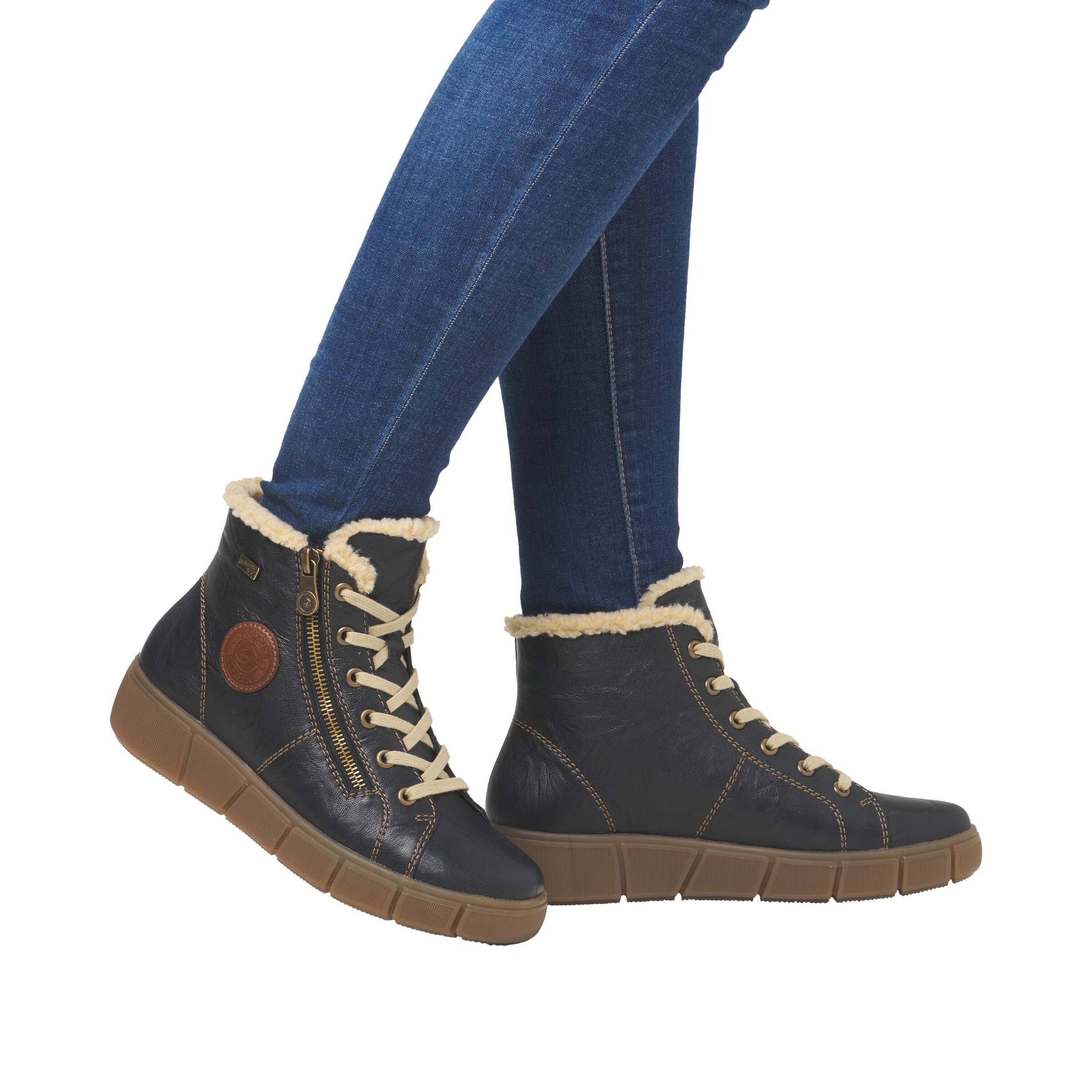 Bottes à lacets REMONTE en bleu : devant