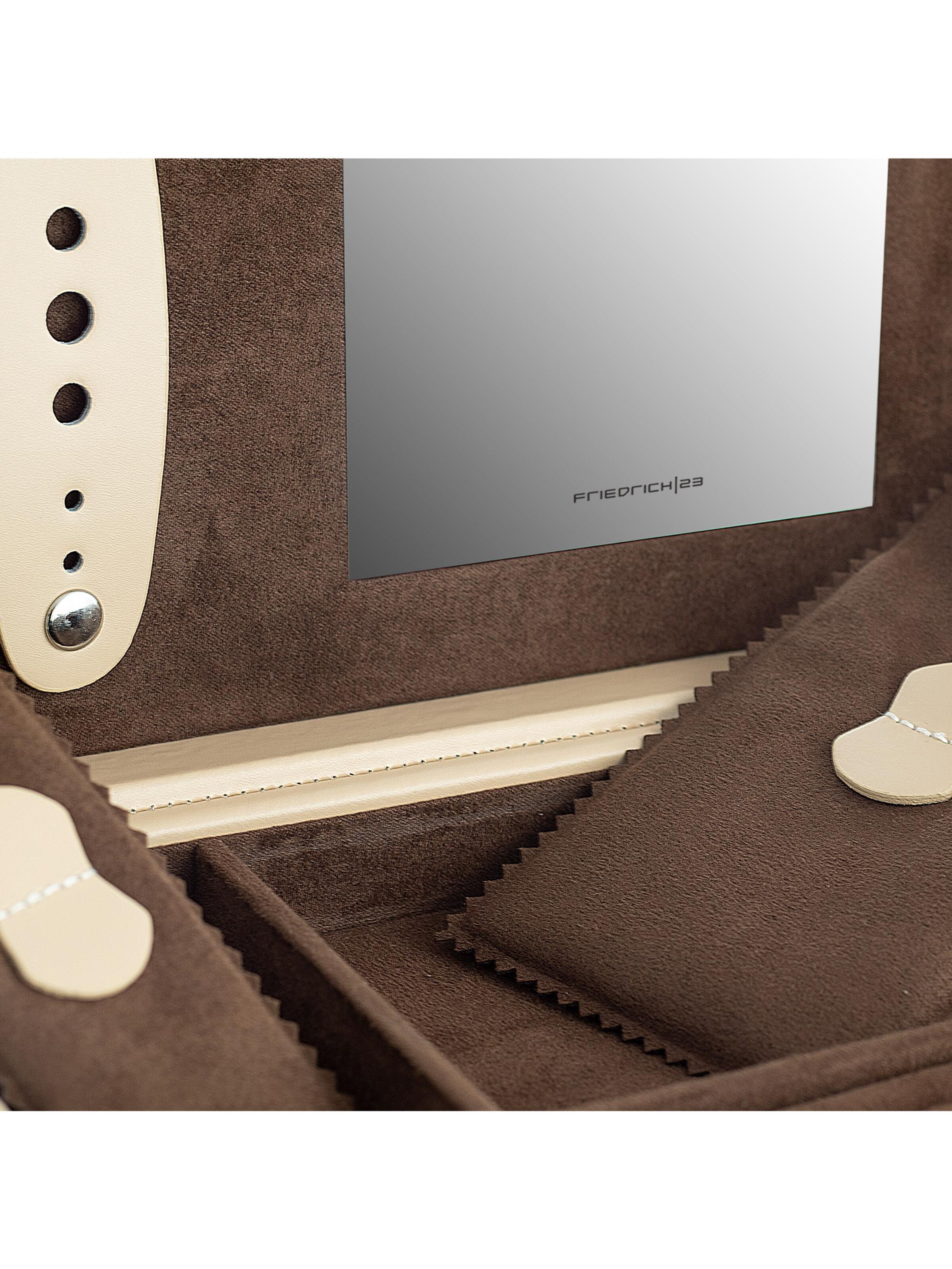 Friedrich23 Smykkeopbevaring 'Schmuckkasten - Leder' i beige