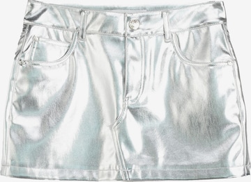 Bershka Skirt in Silver: front