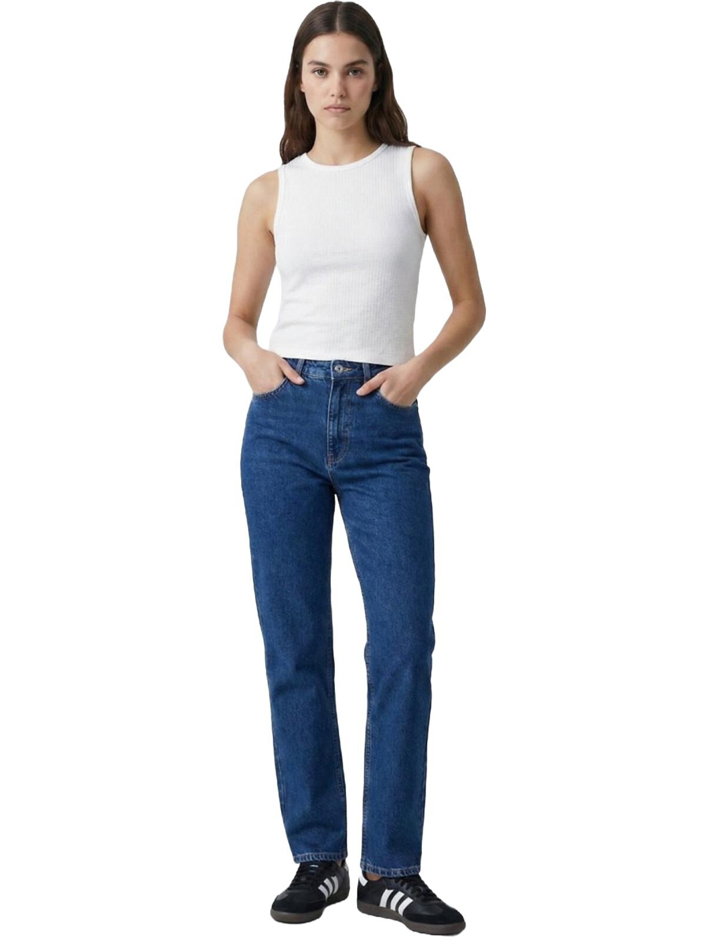 Top 'LTB Jeans Damen-Tanktop in schmaler Passform' di LTB Jeans in bianco: frontale