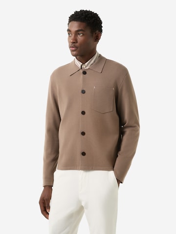 BOGNER Knit cardigan 'Olaf' in Brown: front