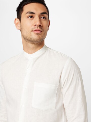 Lindbergh Slim fit Button Up Shirt in White