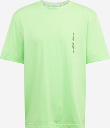 Calvin Klein Jeans Tričko – zelená: přední strana