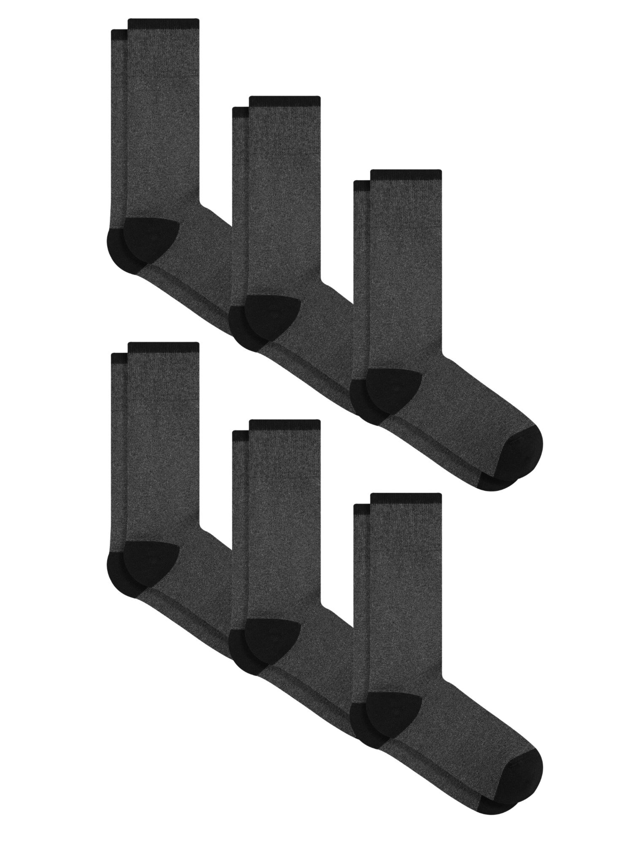 Albero Natur Socks 'Kuschelige Frotteesocken aus Bio-Baumwolle – 6er-Pack' in Grey: front