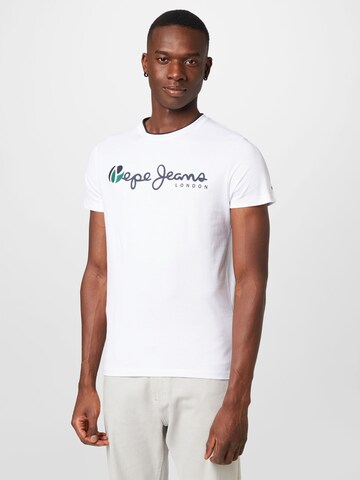 Pepe Jeans Shirt 'TRUMAN' in Wit: voorkant