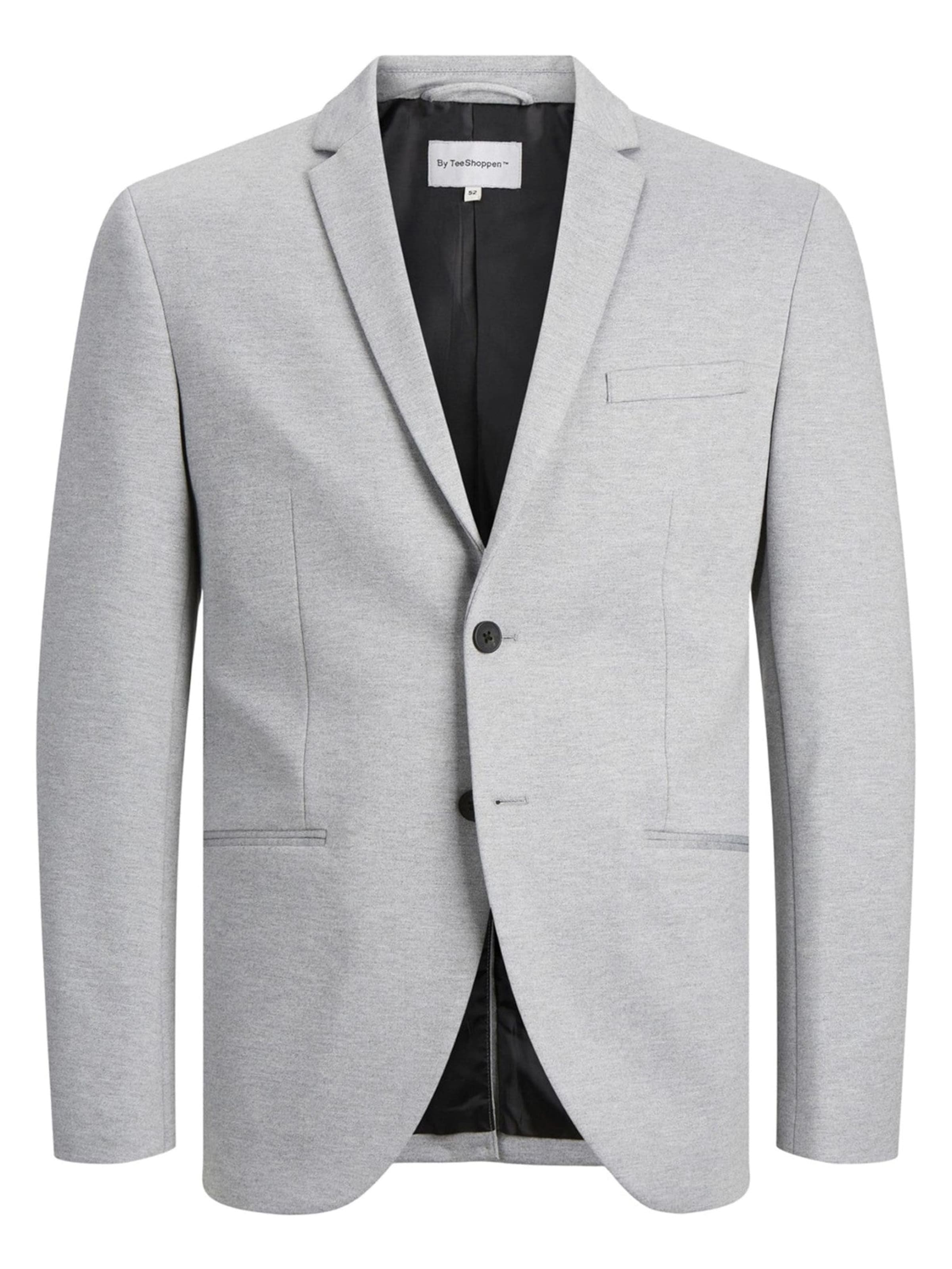 TEESHOPPEN Regular fit Suit Jacket in Grey: front