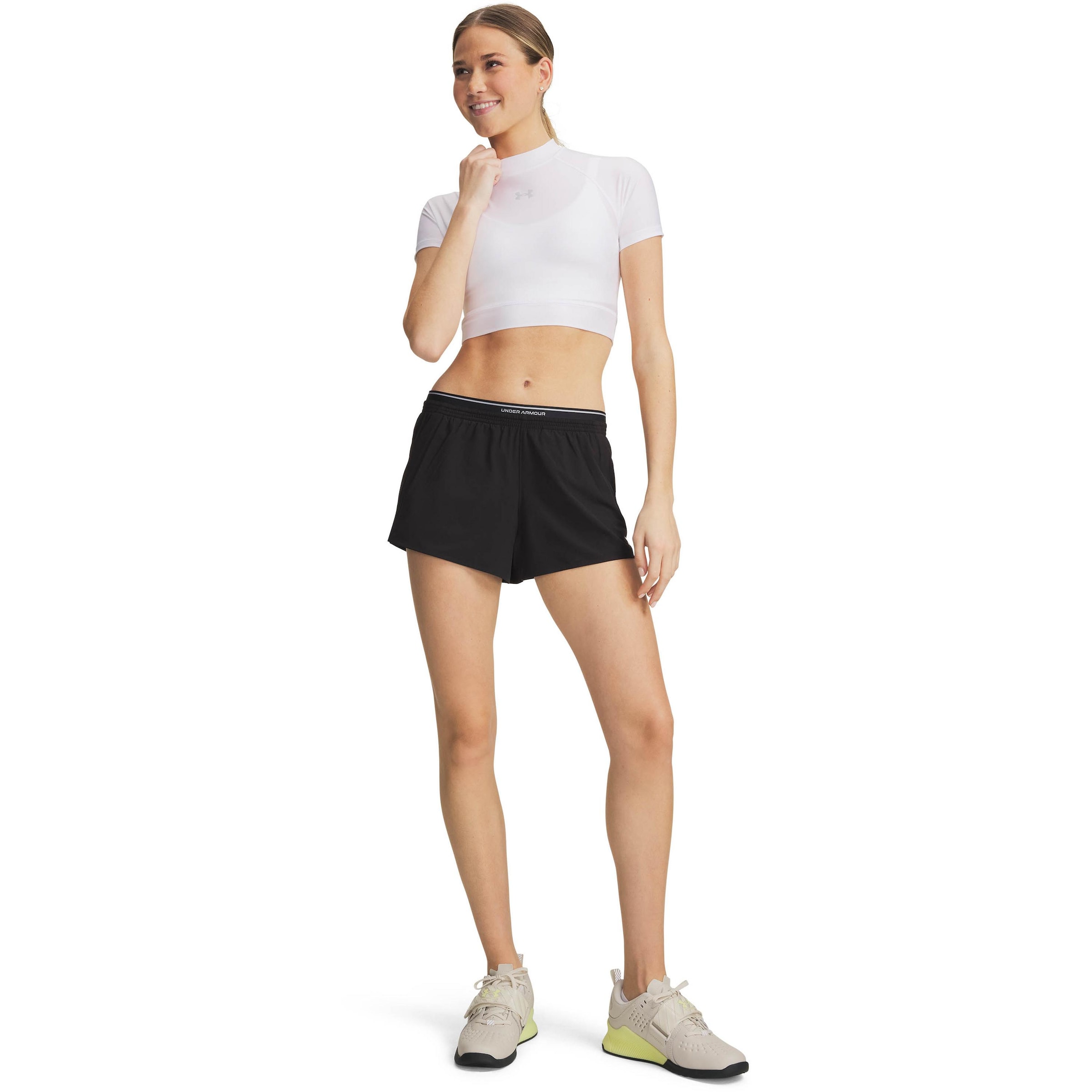 UNDER ARMOUR Regular Workout Pants in Black