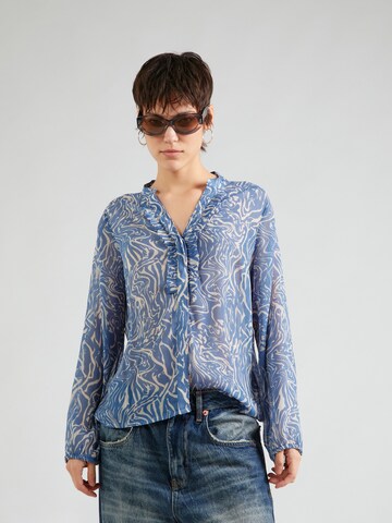 SAINT TROPEZ Blouse 'Valerie' in Blauw: voorkant