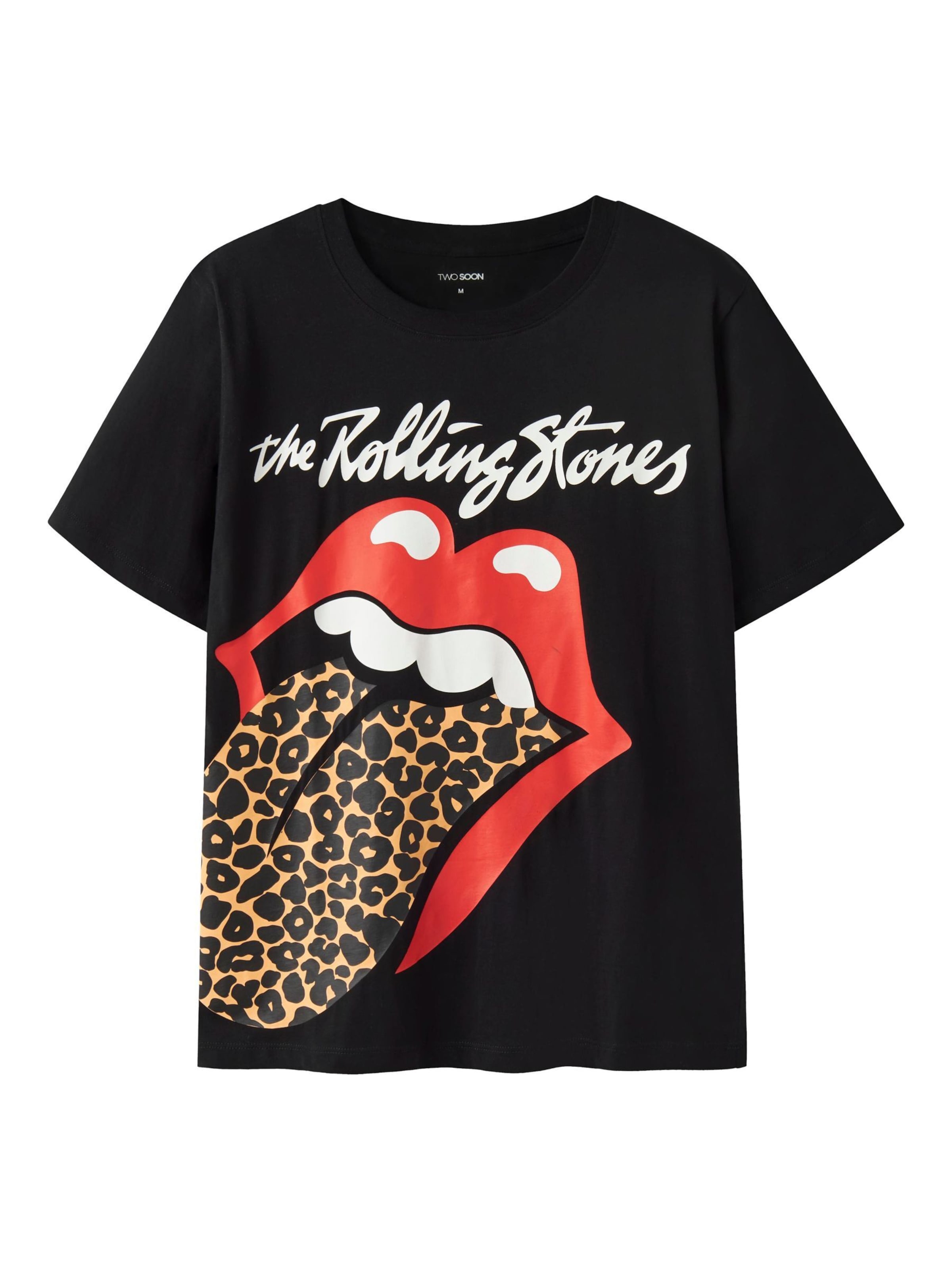 TWO SOON Shirt 'Rolling Stones' in Black: front