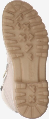 SUPERFIT Lace-Up Ankle Boots in Beige