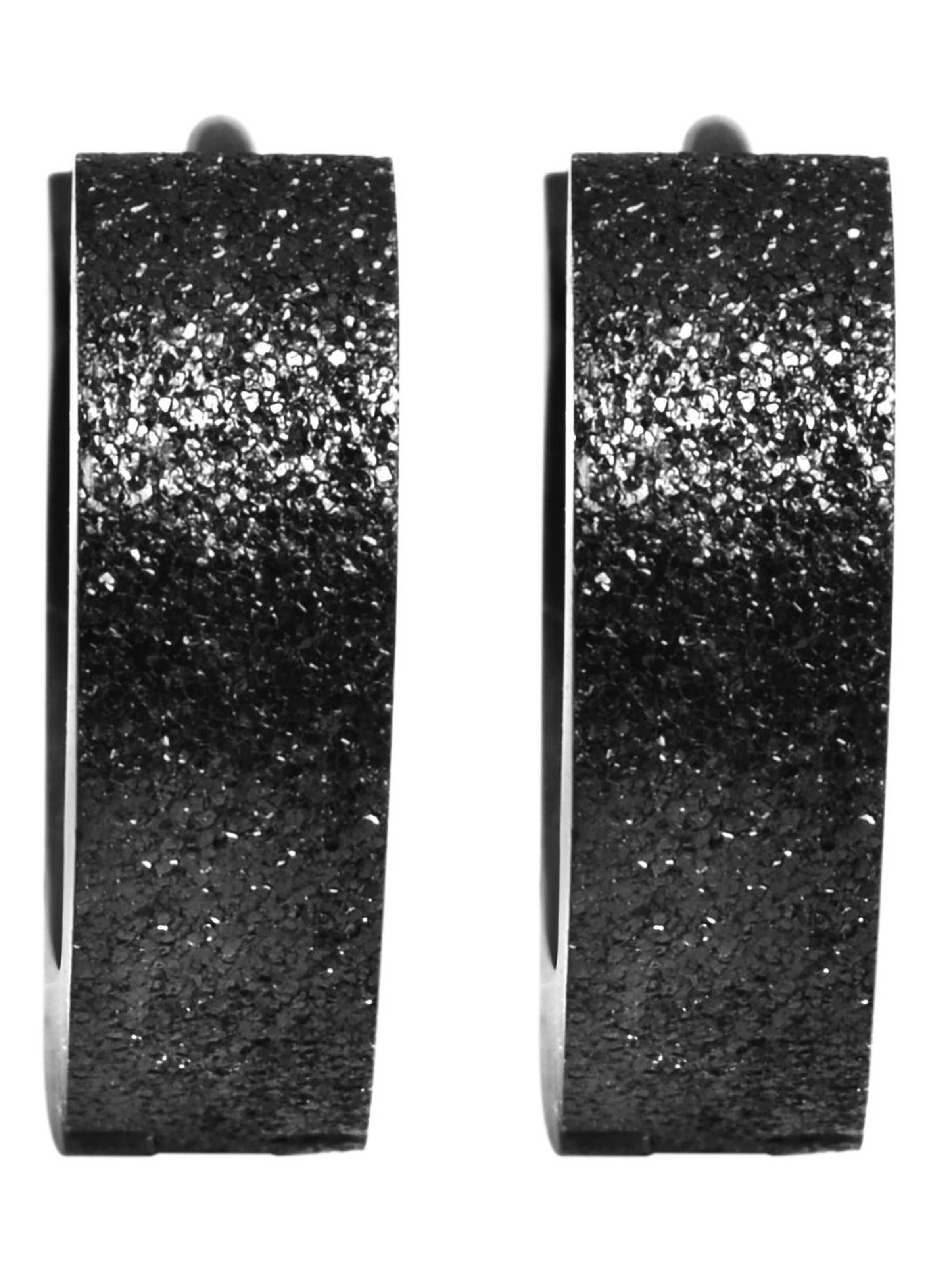 Akzent Earrings 'Matty, langlebig' in Black: front