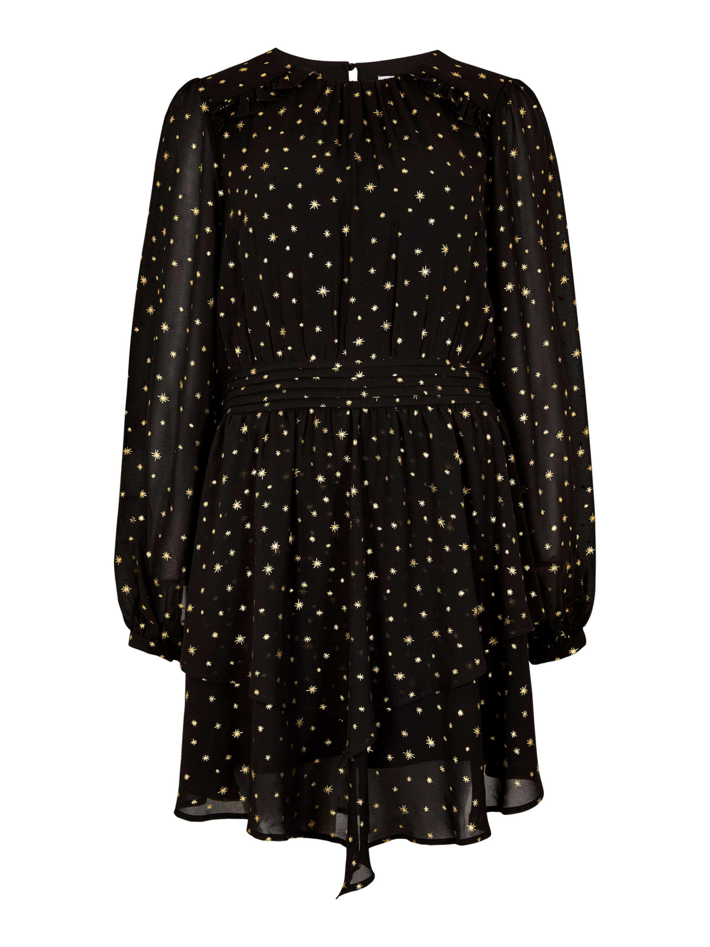 Apricot Jurk ' ' in Zwart: voorkant