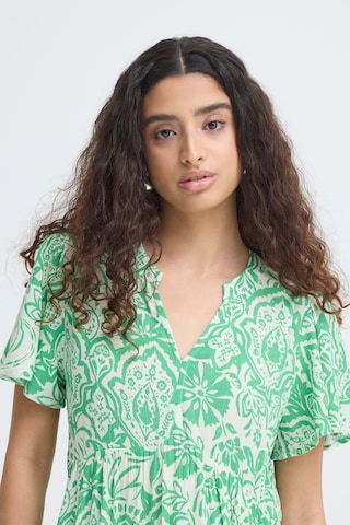 Robe-chemise 'Marrakech' ICHI en vert