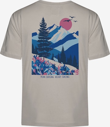 GREENBOMB Shirt 'Fusion Mountain Bloom' in Grey: front