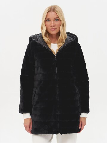 Passioni Between-Seasons Parka 'Wendejacke mit Kapuze' in Black: front