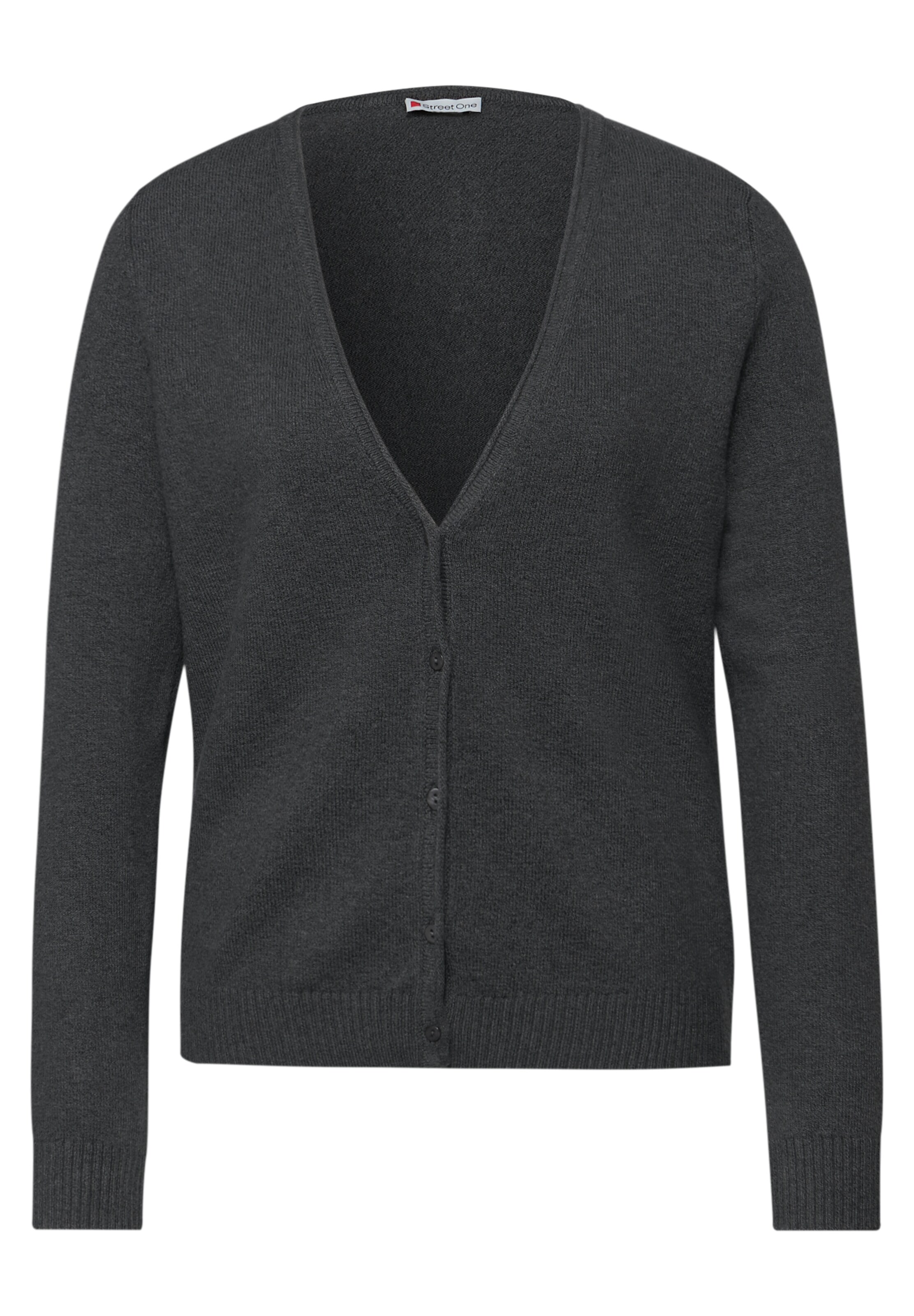 STREET ONE Strickjacke in Grau: Vorderseite