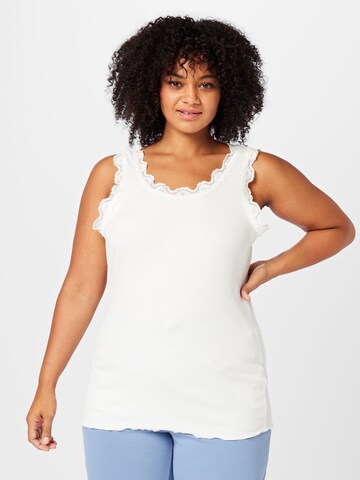 Fransa Curve Top 'FPZAMOND' in White: front