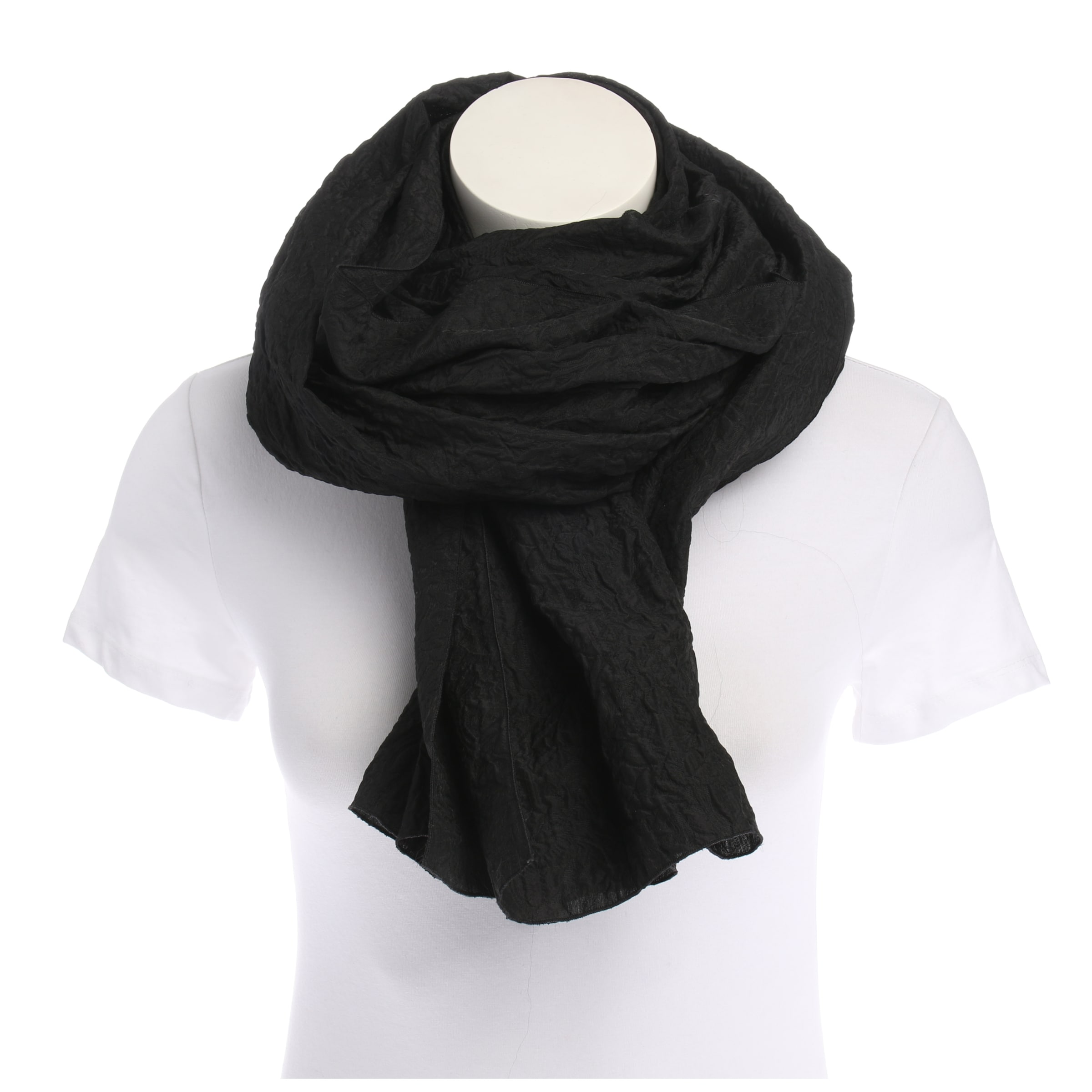 PAULE KA Scarf & Wrap in One size in Black: front