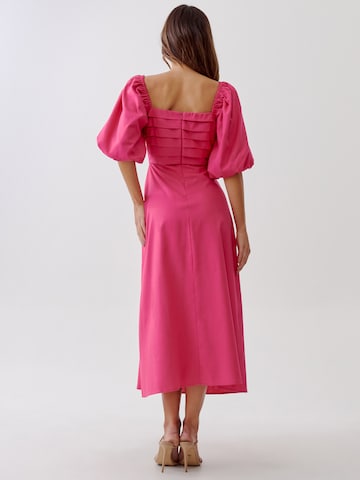 Robe 'ROSANNA' Tussah en rose : derrière