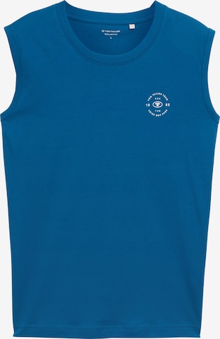 Tricou de la TOM TAILOR pe albastru: față