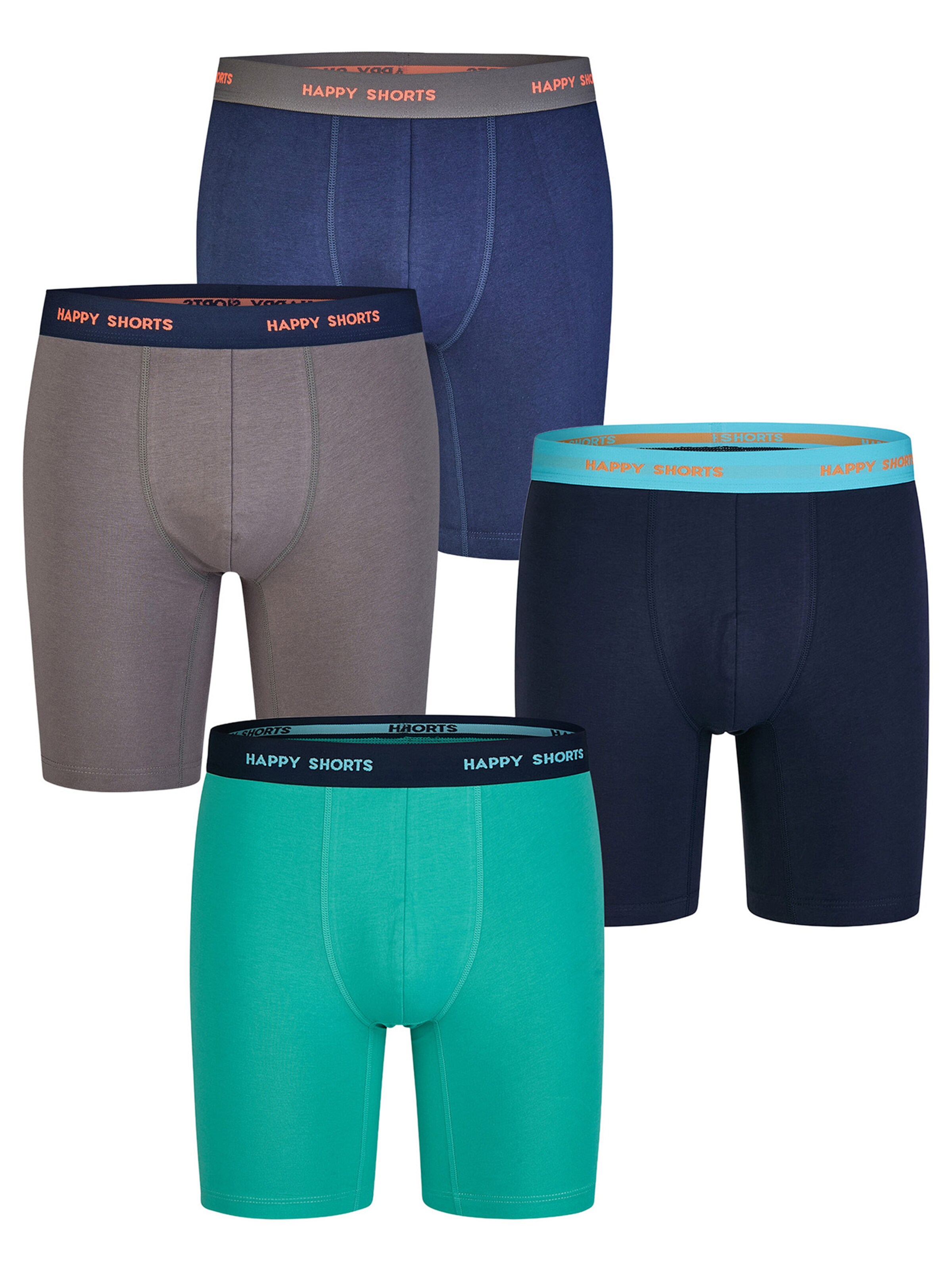 Happy Shorts Langer Boxer ' Motive ' in L in mischfarben, Produktansicht