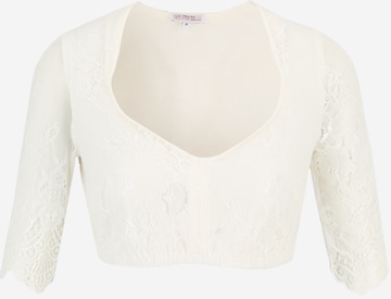 MARJO Tradisjonell bluse 'Leona-Elena' i hvit: forside
