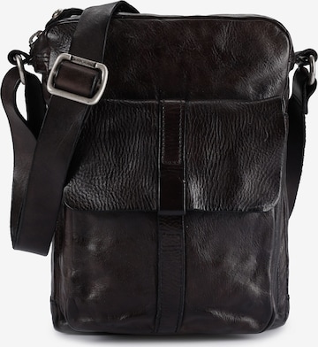 Campomaggi Schoudertas 'Limone' in Zwart: voorkant