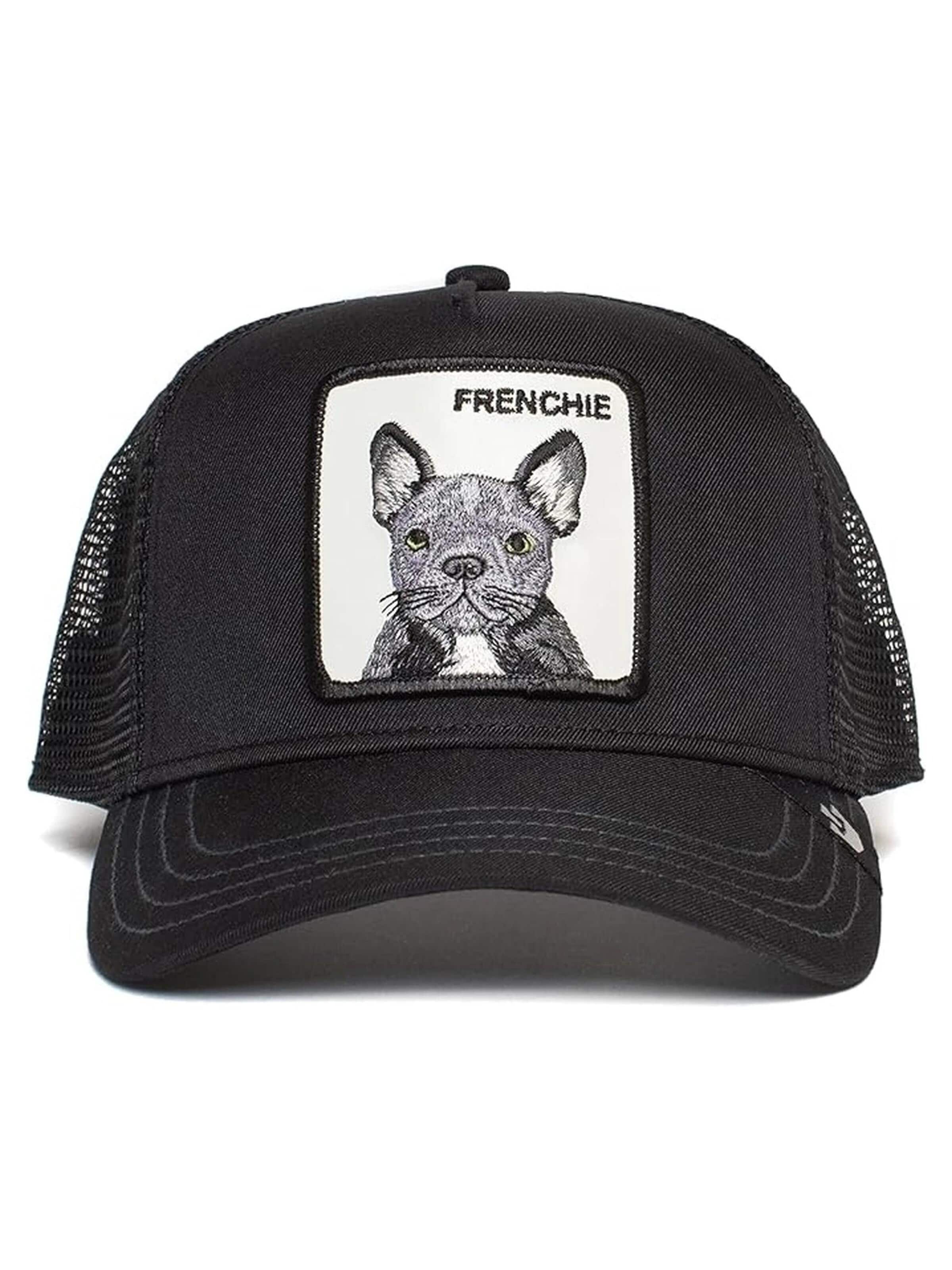 Cappello da baseball 'Gorra goorin bros negra the french frenchie trucker cap' di GOORIN Bros. in nero: frontale