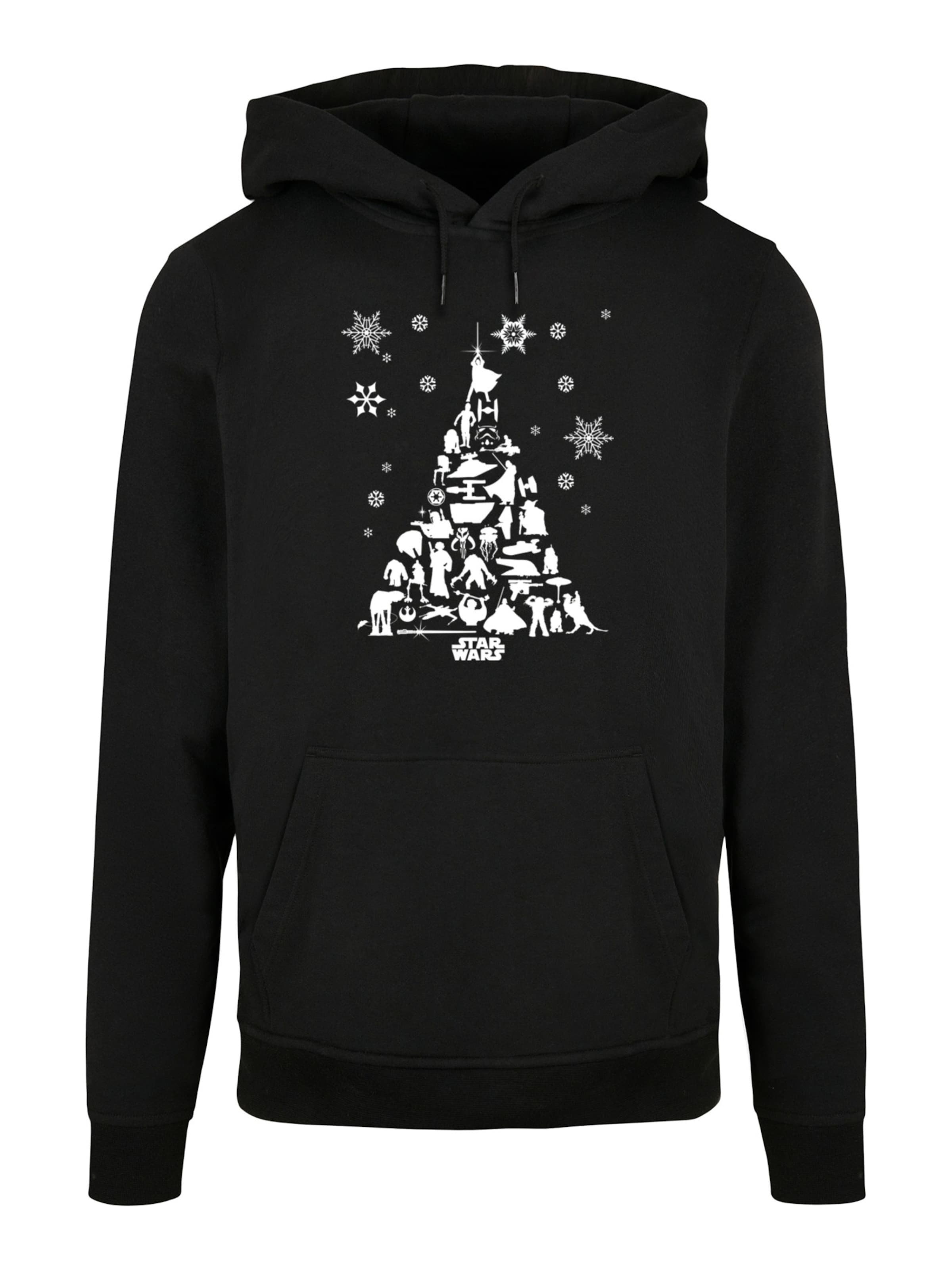 F4NT4STIC Sweatshirt 'Star Wars Christmas Tree' in Schwarz: Vorderseite