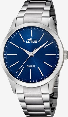Lotus Analoog horloge in Blauw: voorkant