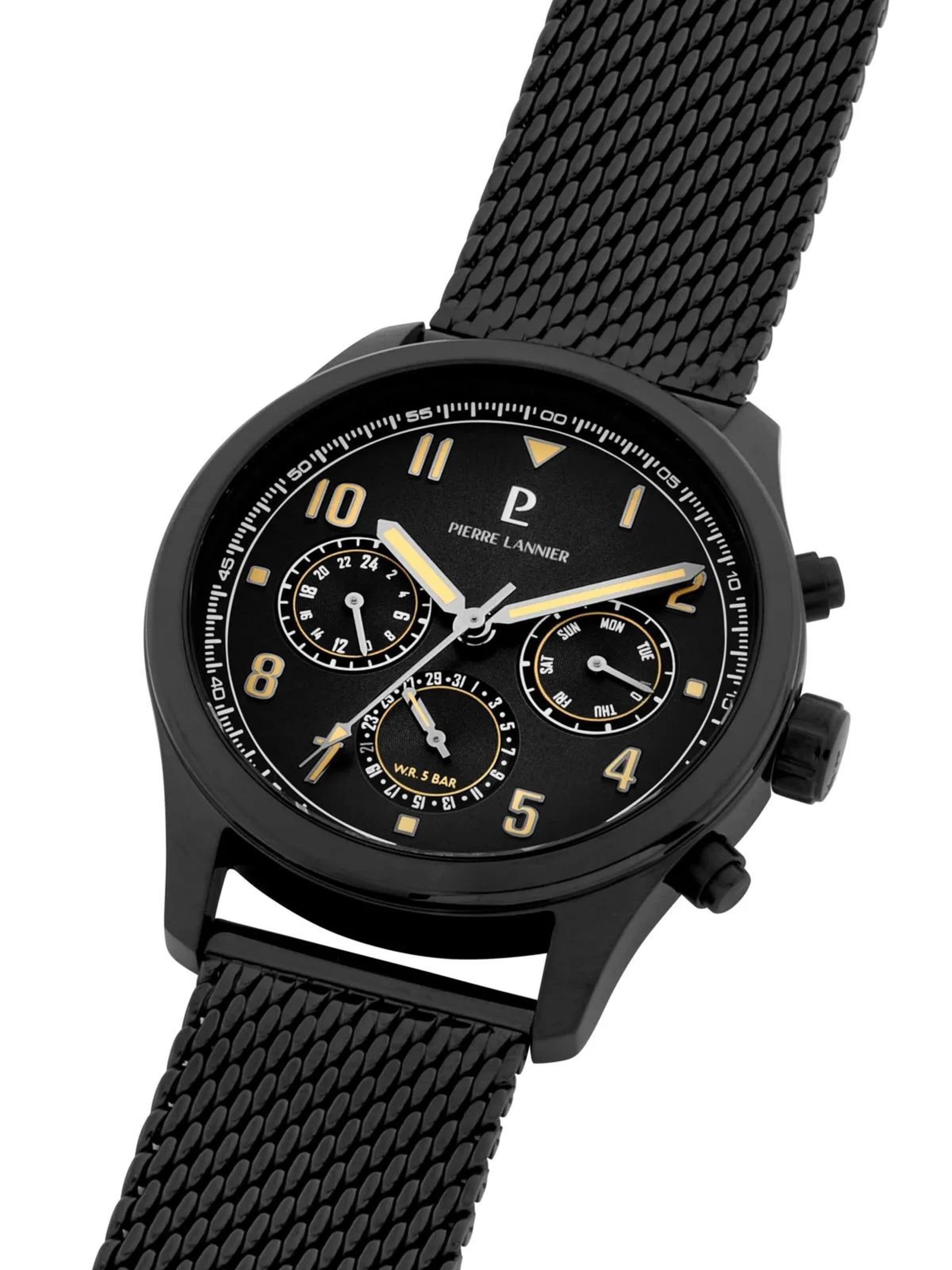 Pierre Lannier Analoguhr 'Chronograph Aviateur'‌‌‌‌‌ in Grau