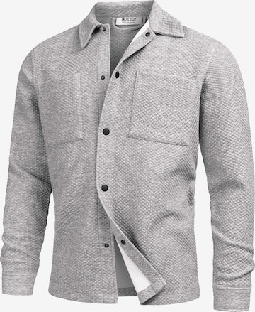 Chemise 'Rhomon' INDICODE JEANS en gris : devant