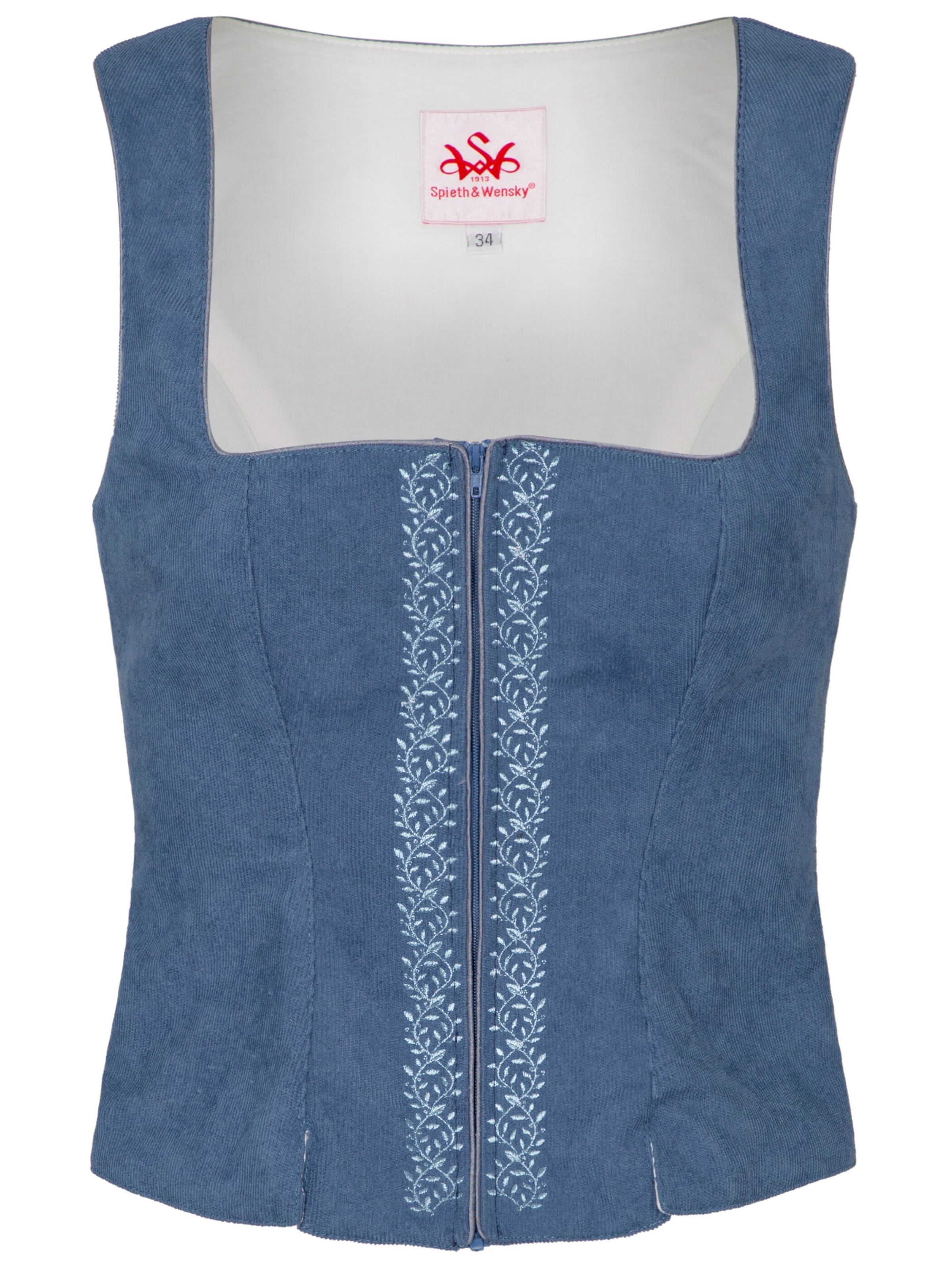 Blouse folklorique SPIETH & WENSKY en bleu : devant