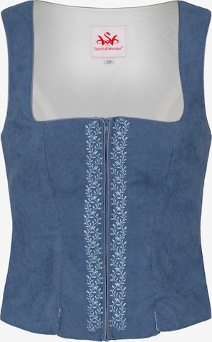 Blouse folklorique SPIETH & WENSKY en bleu : devant