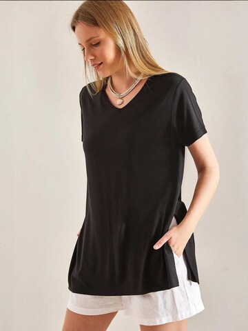 T-shirt Bianco Lucci en noir