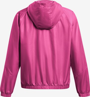 UNDER ARMOUR Athletic Zip-Up Hoodie 'Windbreaker' in Pink