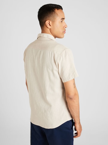 Clean Cut Copenhagen Regular fit Button Up Shirt 'Giles Bowling' in Beige